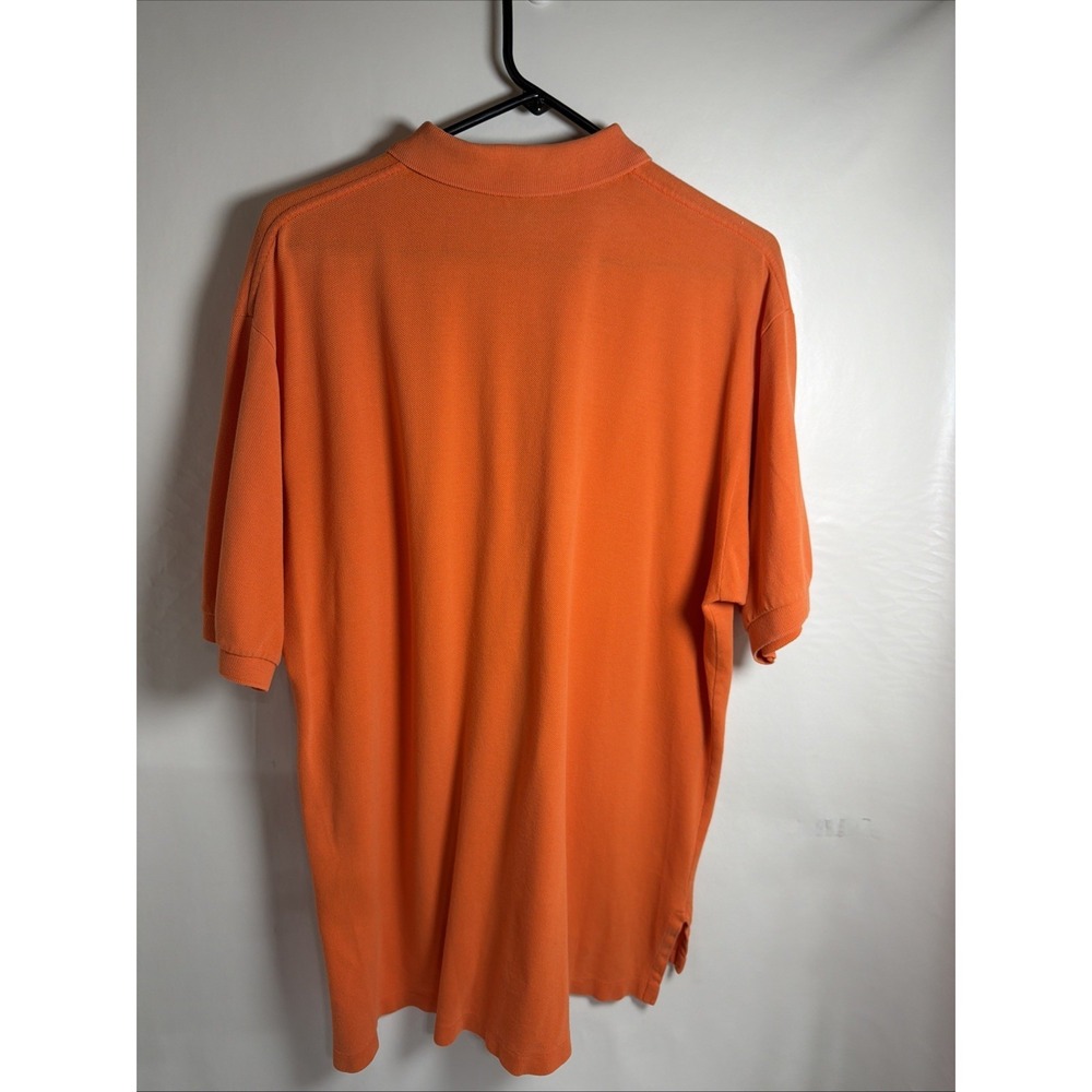 Polo by Ralph Lauren Polo Shirt Size Large Orange with Blue Pony Logo SS Golf - Picture 5 of 6